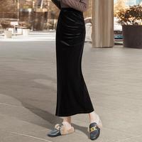 SPECIAL 春装新女士时尚纯色修身复古气质半身裙