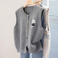 SPECIAL 女士简约通勤短款时尚单排扣马甲 S51W3300J