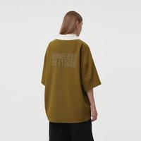 BONELESS 厚板印花POLO男士短袖T恤女夏季潮牌美式复古休闲情侣百搭上衣