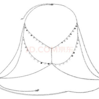 XIYOOMI 性感亮片胸链流苏项链 金色