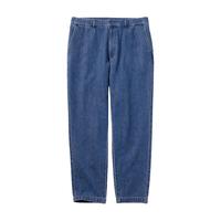 优衣库男装棉麻混纺牛仔休闲裤/水洗产品长裤470599 467842/66蓝色 S /165/72A