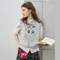 a02 时尚打底无袖含羊毛针织衫背心2025秋季休闲百搭女式马夹