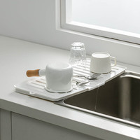 阿司倍鹭 日本沥水盘厨房水槽沥水架托盘收纳置物水池碗碟滤水架餐具收纳盘