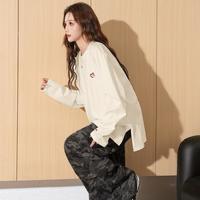 雪中飞 长袖t恤女2026秋冬穿搭开衩小个子宽松套头上衣