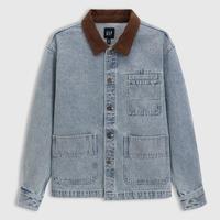 Gap 男装2025春秋款纯棉明线设计多口袋牛仔服常规外套723058