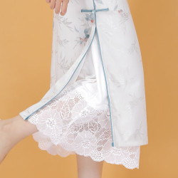 IFSONG 旗袍内衬裙防走光打底叠穿长款半身裙薄款内搭古装汉服安全裙