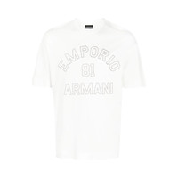 EMPORIO ARMANI Armani 胸前字母LOGO刺绣标识套头圆领短袖T恤  3R1TV91JUVZ 白 XL