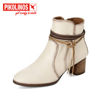 PIKOLINOS 派高雁 女士粗高跟侧拉链优雅短靴 PA225206