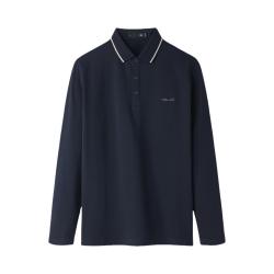 海澜之家 Chic Ageless系列长袖Polo衫 透气提花 微弹翻领 HNTPW3J109A L 藏青