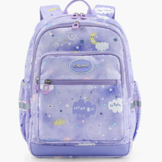 卡拉羊 轻便游学书包 1-4年级小号-薰衣草紫爱丽丝