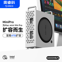 奥睿科 2TB移动固态硬盘适用Mac mini M4/M4 Pro雷电5接口80Gbps扩容扩展机箱MiniPro