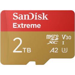 闪迪 2TB 极速microSDXC UHS-I内存卡 读取240MBs 适用手机相机无人机 SDSQXAV-2T00-GN6MA