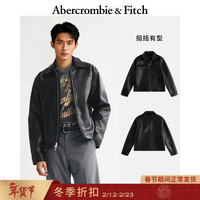 Abercrombie & Fitch 美式复古 男士皮夹克