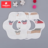 Kissbaby Miracle婴儿口水巾围嘴宝宝吃饭新生儿防吐奶6层纱布围兜 米奇