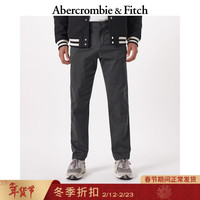 Abercrombie & Fitch 美式复古经典奇诺裤卡其裤长裤春秋男装130-2617 黑色 30 /30  (175/76A)