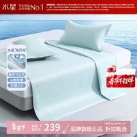 水星家纺 A类抑菌提花冰丝席二/三件套可水洗空调席可折叠 冰凉甘玉可水洗提花冰丝席150*200cm