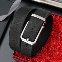 金利来 男士头层牛皮休闲针扣皮带