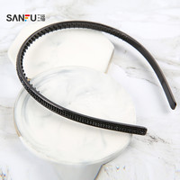 SANFU 时尚黑色琉璃发箍 宽边细边 756619