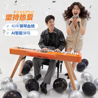 海伦 HD-300重锤电钢琴  单踏板+三踏板+麦克风+麦克风支架+欧洲原木琴架