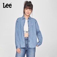 Lee/李 翻领小刺绣Logo 女士牛仔衬衫