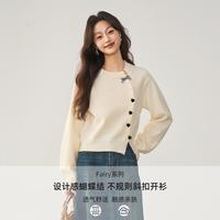 CHIU·SHUI/秋水伊人 设计感蝴蝶结 女士针织衫