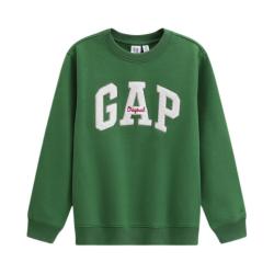 Gap 中大童套头抓绒圆领印花卫衣 805319