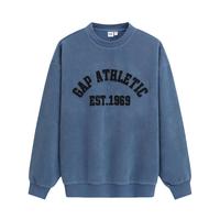 Gap 套头圆领加绒长袖卫衣 灰蓝色 M