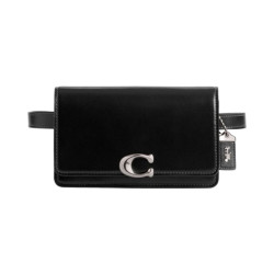 COACH 女士BANDIT小号斜挎翻盖式胸包黑色CJ826礼物次日达