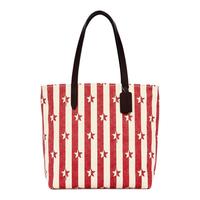 COACH 蔻驰 女士织物单肩包 1910 SVLM1 红色条纹 大号