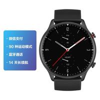 AMAZFIT 跃我 GTR 2 运动款 智能手表 46.4mm 曜石黑铝合金表壳 黑色硅胶表带（血氧、GPS、心率）