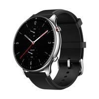 AMAZFIT 跃我 GTR 2 经典款 智能手表 46.4mm 银色不锈钢表壳 黑色真皮表带（血氧、GPS、心率）