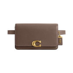 COACH Bandit 19 小号 金色字母徽标Logo 牛皮革 斜挎包