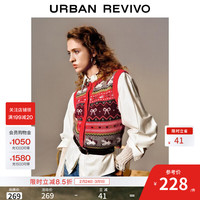 UR 费尔岛撞色提花 女士针织开衫