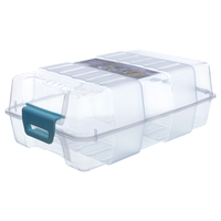 Citylong 禧天龙 H-7098 透明塑料收纳鞋盒 4个装 天蓝色 37*22.5*14cm