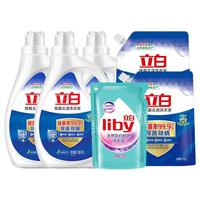 Liby 立白 洗衣液套装 1.88kg*3瓶+1kg*2袋+500g 水润铃兰
