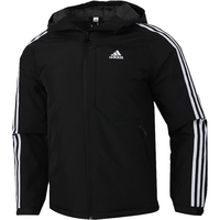 阿迪达斯 adidas男装新款舒适保暖运动休闲连帽羽绒服外套 GF0098 黑色S