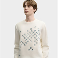 FILA 【明星同款】男士基础款卫衣简约百搭圆领套头衫