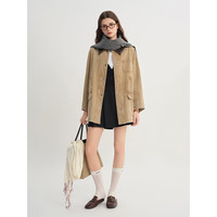 独束 撞色水洗 女士牛仔外套 L （尺码：2）