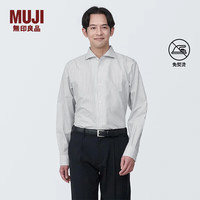 無印良品 MUJI 男式免熨烫水平领长袖衬衫 AC1WVA4S