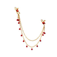 谜姬 铃铛吊坠乳夹 长链宝石款