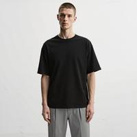 ZARA 极简纯色 男士宽松休闲百搭压褶设计锥形长裤