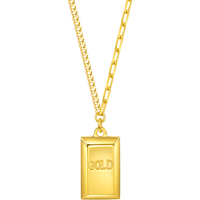 Chow Sang Sang 周生生 93534N 小金条足金项链 47cm 7.5g