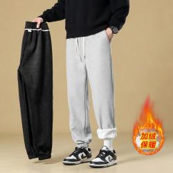 真维斯 男士加绒加厚保暖束脚休闲裤