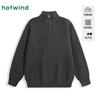 热风 男士宽松针织衫 秋冬季重磅