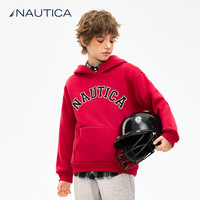 NAUTICA 童装 摇粒绒加绒连帽卫衣秋冬季儿童美式复古经典