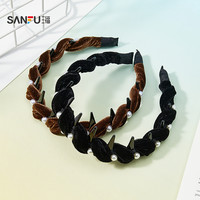 SANFU 摩登丝绒带齿头箍单个 850917