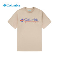 Columbia T恤男户外2025春夏新款棉质体恤透气舒适时尚运动半袖