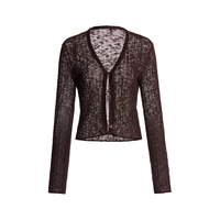 歌力思 高弹棉云朵外披 女士针织开衫