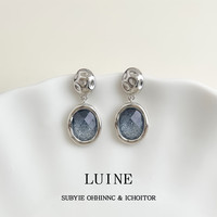 半日逅屿 星空几何耳饰 925银针 6944