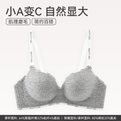 芬腾 聚拢防下垂 女士文胸 花灰